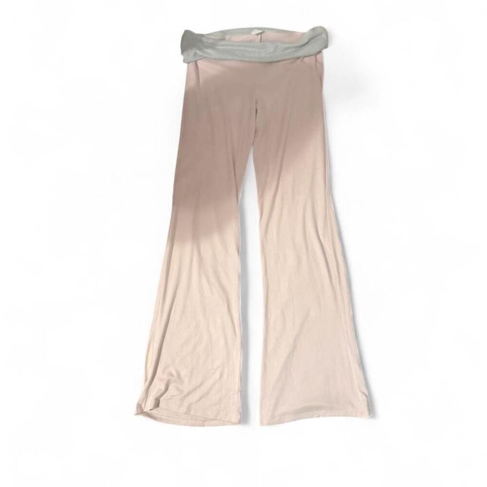 Hollister Women's Jrs Sz Lg/Tall Pink & Gray Foldover Pajama/Lounge Pants-New